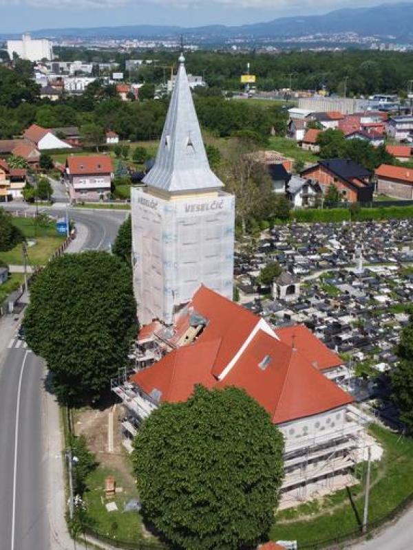 Tehničko savjetovanje i Koordinator zaštite na radu I i II pri radovima konstrukcijske obnove crkve Uznesenja Djevice Marije u Resniku